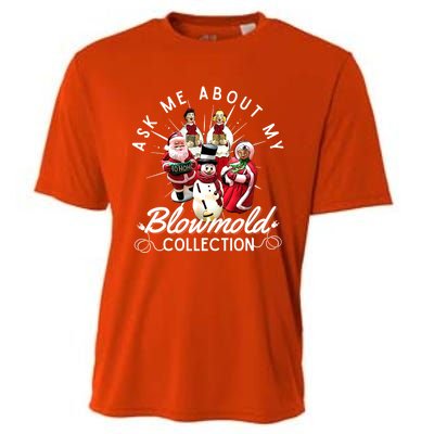 Ask Me About My Blow Mold Collection Christmas Funny Gift Cooling Performance Crew T-Shirt