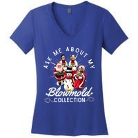 Ask Me About My Blow Mold Collection Christmas Funny Gift Women's V-Neck T-Shirt