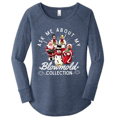 Ask Me About My Blow Mold Collection Christmas Funny Gift Women's Perfect Tri Tunic Long Sleeve Shirt