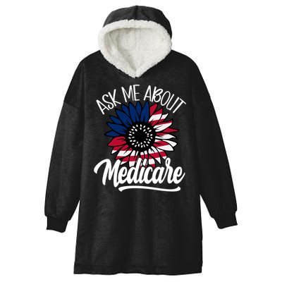 Ask Me About Medicare Health Insurance Consultant Gift Hooded Wearable Blanket