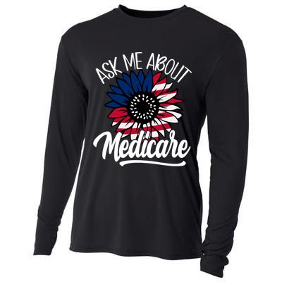 Ask Me About Medicare Health Insurance Consultant Gift Cooling Performance Long Sleeve Crew