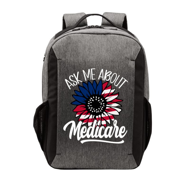 Ask Me About Medicare Health Insurance Consultant Gift Vector Backpack
