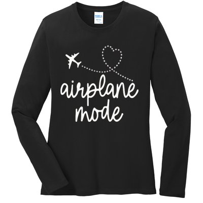 Airplane Mode Ladies Long Sleeve Shirt