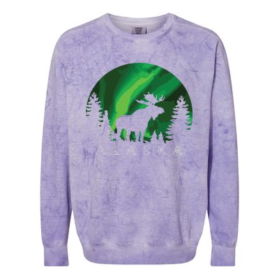 Alaska Moose Alaskan Landscape Scene Colorblast Crewneck Sweatshirt