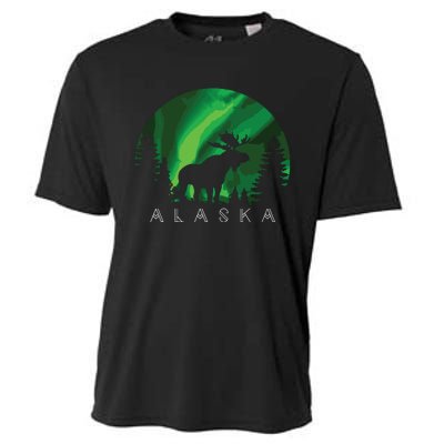 Alaska Moose Alaskan Landscape Scene Cooling Performance Crew T-Shirt