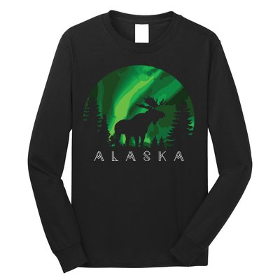 Alaska Moose Alaskan Landscape Scene Long Sleeve Shirt