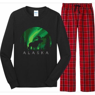 Alaska Moose Alaskan Landscape Scene Long Sleeve Pajama Set