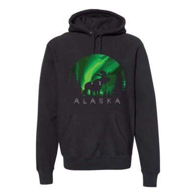 Alaska Moose Alaskan Landscape Scene Premium Hoodie