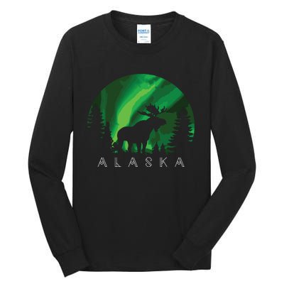 Alaska Moose Alaskan Landscape Scene Tall Long Sleeve T-Shirt