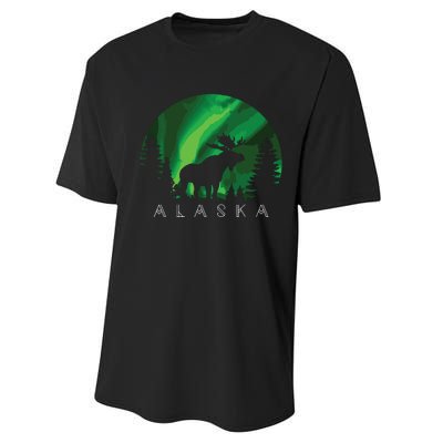 Alaska Moose Alaskan Landscape Scene Performance Sprint T-Shirt