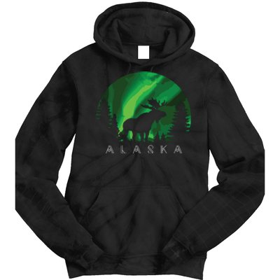 Alaska Moose Alaskan Landscape Scene Tie Dye Hoodie