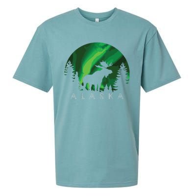 Alaska Moose Alaskan Landscape Scene Sueded Cloud Jersey T-Shirt