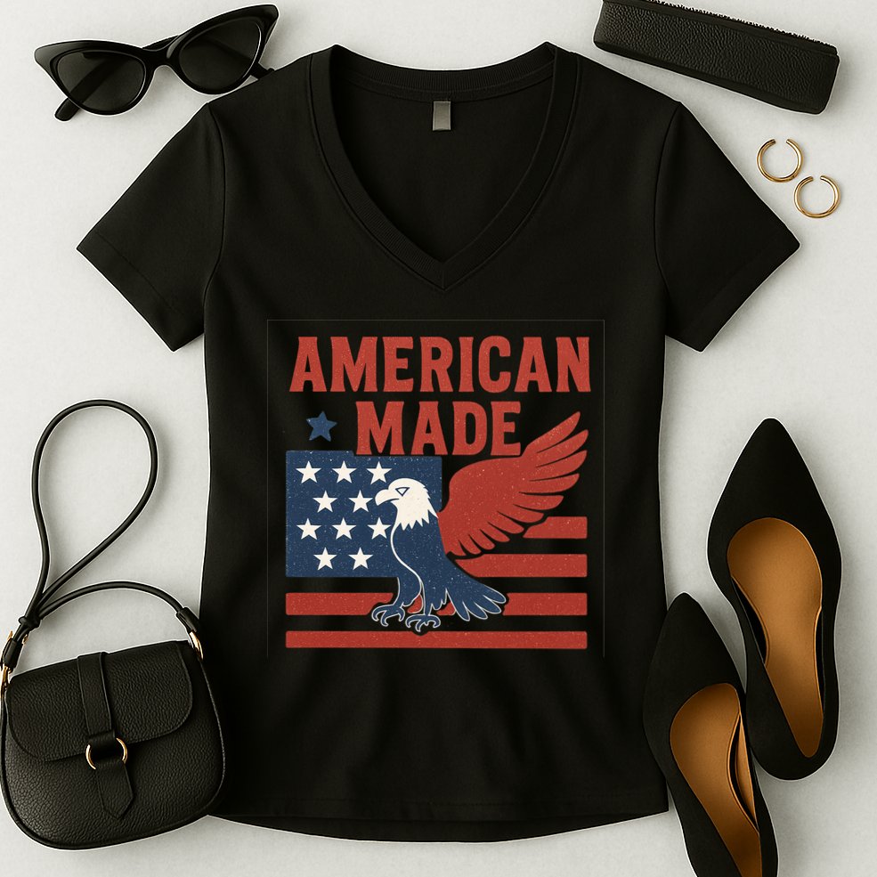 American Made Women's V-Neck T-Shirt
