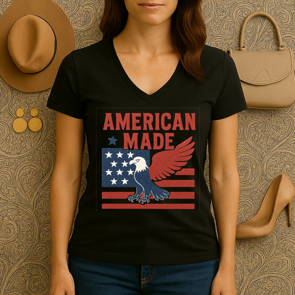 American Made Women's V-Neck T-Shirt