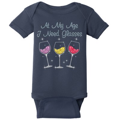 At My Age I Need Glasses  Baby Bodysuit