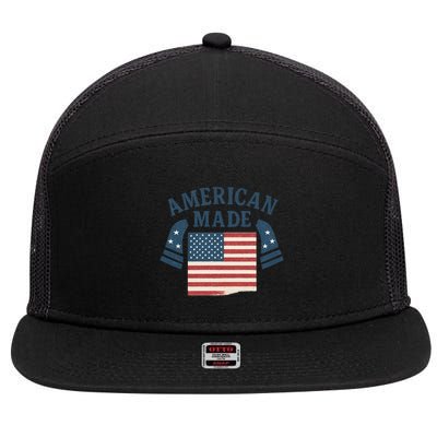 American Made 7 Panel Mesh Trucker Snapback Hat
