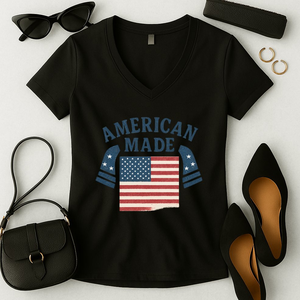 American Made Women's V-Neck T-Shirt
