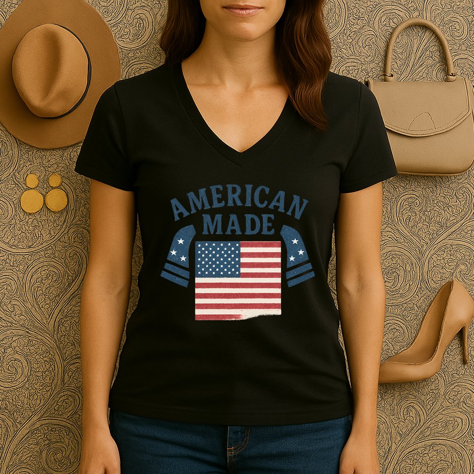 American Made Women's V-Neck T-Shirt