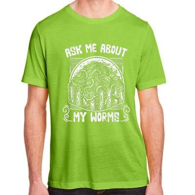 Ask Me About My Worms Funny Biodynamic Gardening Composting Adult ChromaSoft Performance T-Shirt