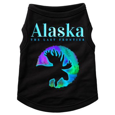 Alaska Moose Aurora Borealis The Last Frontier Funny Gift Doggie Tank