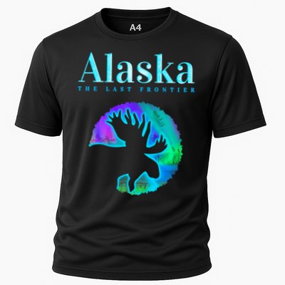 Alaska Moose Aurora Borealis The Last Frontier Funny Gift Performance Shirt
