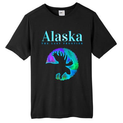 Alaska Moose Aurora Borealis The Last Frontier Funny Gift Tall Fusion ChromaSoft Performance T-Shirt