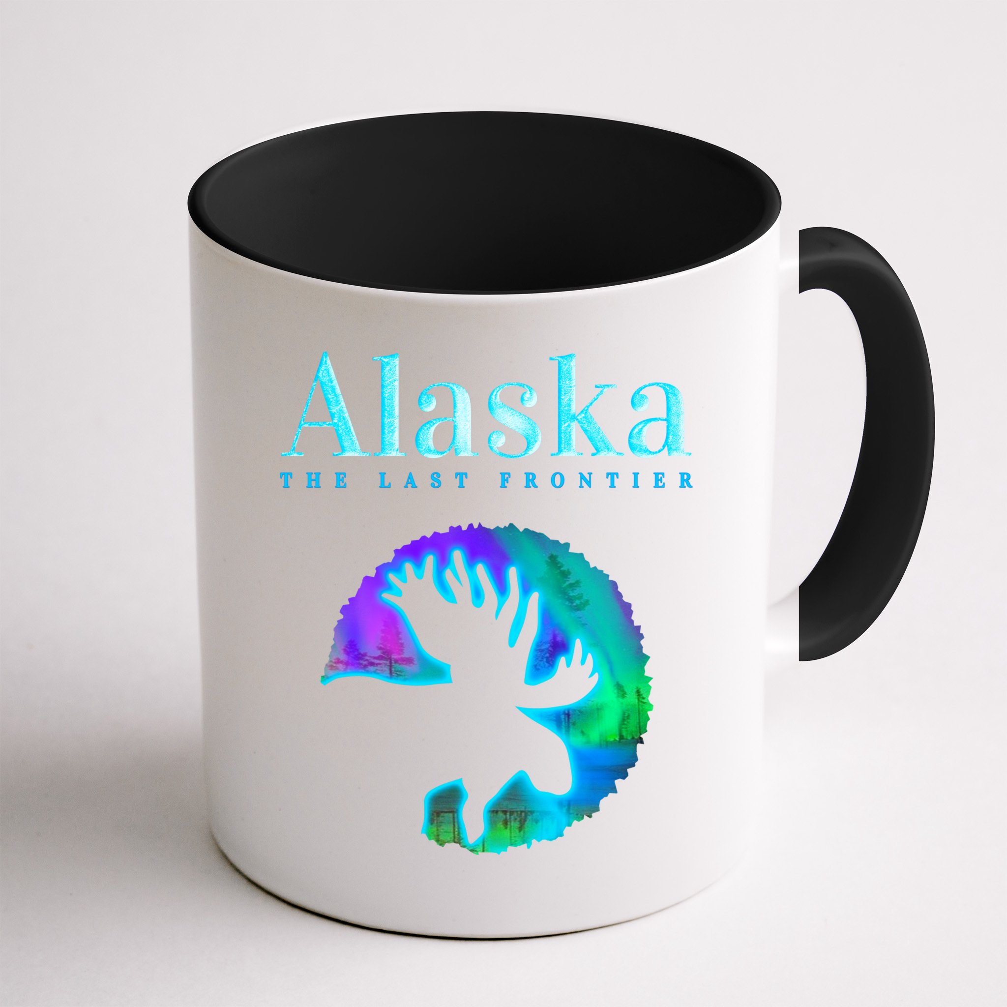 Alaska Moose Aurora Borealis The Last Frontier Funny Gift Mug