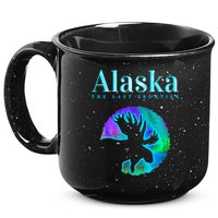 Alaska Moose Aurora Borealis The Last Frontier Funny Gift 15oz Campfire Ceramic Mug