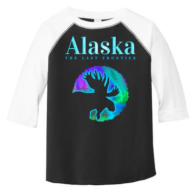 Alaska Moose Aurora Borealis The Last Frontier Funny Gift Toddler Fine Jersey T-Shirt