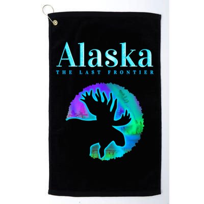 Alaska Moose Aurora Borealis The Last Frontier Funny Gift Golf Towel