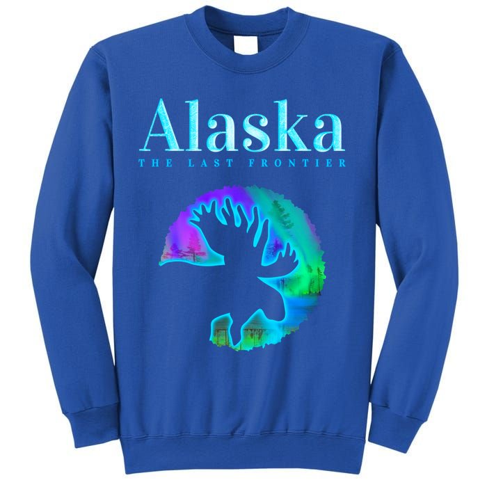 Alaska Moose Aurora Borealis The Last Frontier Funny Gift Sweatshirt