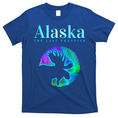 Alaska Moose Aurora Borealis The Last Frontier Funny Gift T-Shirt