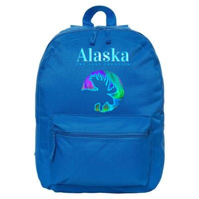 Alaska Moose Aurora Borealis The Last Frontier Funny Gift 16 in Basic Backpack