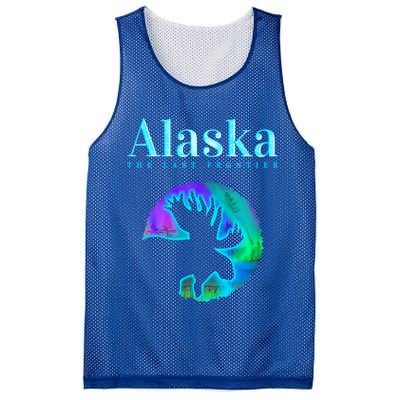 Alaska Moose Aurora Borealis The Last Frontier Funny Gift Mesh Reversible Basketball Jersey Tank