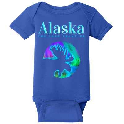 Alaska Moose Aurora Borealis The Last Frontier Funny Gift Baby Bodysuit