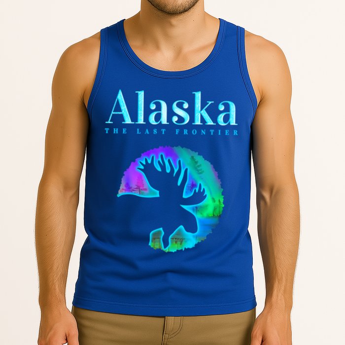 Alaska Moose Aurora Borealis The Last Frontier Funny Gift Tank Top
