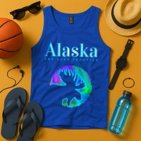 Alaska Moose Aurora Borealis The Last Frontier Funny Gift Tank Top