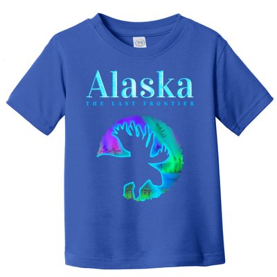 Alaska Moose Aurora Borealis The Last Frontier Funny Gift Toddler T-Shirt