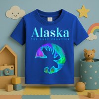 Alaska Moose Aurora Borealis The Last Frontier Funny Gift Toddler T-Shirt