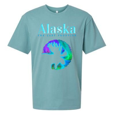 Alaska Moose Aurora Borealis The Last Frontier Funny Gift Sueded Cloud Jersey T-Shirt