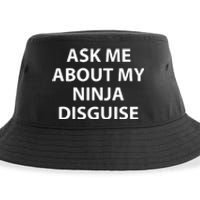 Ask Me About My Ninja Disguise Funny Sustainable Bucket Hat