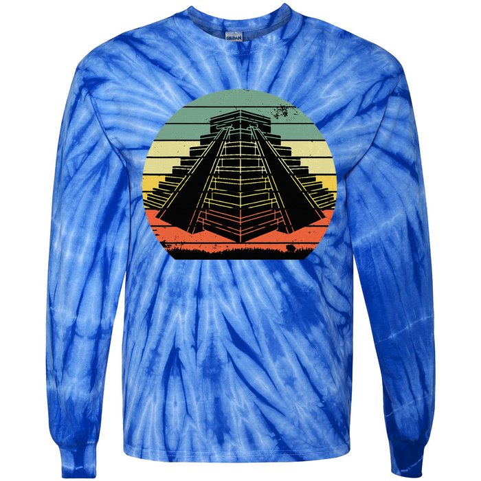 Aztec Mexican Art Cool Mayan Inca Love Perfect Gift Idea Tie-Dye Long Sleeve Shirt