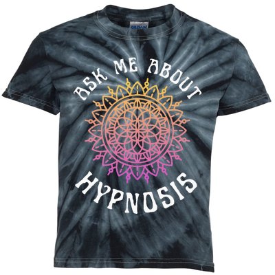 Ask Me About Hypnosis Pink Orange New Age Hypnotist Kids Tie-Dye T-Shirt