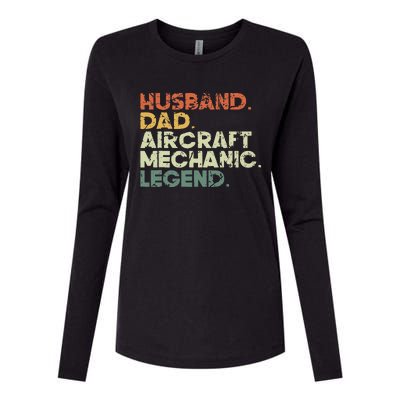 Airplane Mechanic Aircraft Maintenance Pilot Technician Womens Cotton Relaxed Long Sleeve T-Shirt