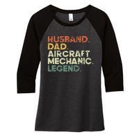 Airplane Mechanic Aircraft Maintenance Pilot Technician Women's Tri-Blend 3/4-Sleeve Raglan Shirt