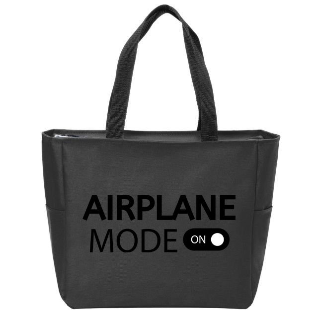 Airplane Mode Zip Tote Bag