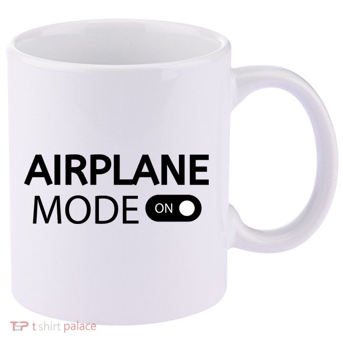 Airplane Mode 11oz C Handle Ceramic Mug