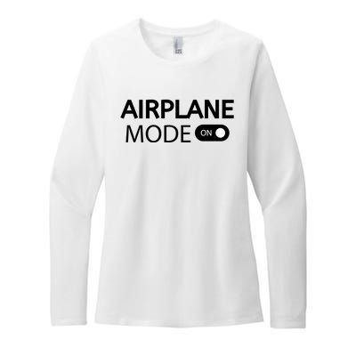 Airplane Mode Womens CVC Long Sleeve Shirt