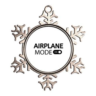 Airplane Mode Metallic Star Ornament