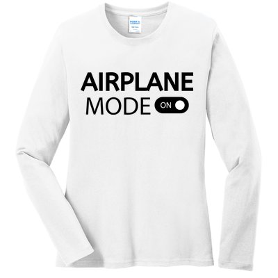 Airplane Mode Ladies Long Sleeve Shirt